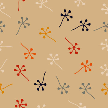 Cute autum seamless vector pattern