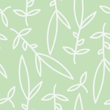 Seamless vector leaf pattern