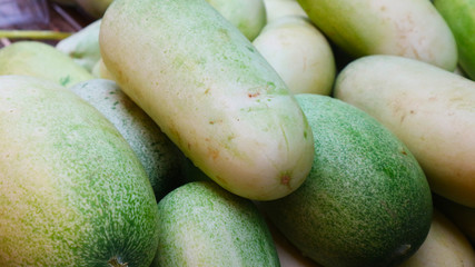Large cucumbers live in Thailand, the meat is sweet, filling delicious.