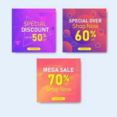 Abstract Dynamic Geometri Instagram sale background