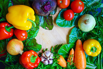 Delicious and healthy fresh vegetables.Dietary food.Vegetarian food.