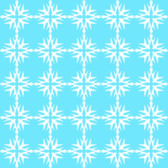 Snowflakes seamless pattern, winter background.