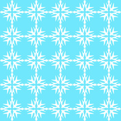 Snowflakes seamless pattern, winter background.