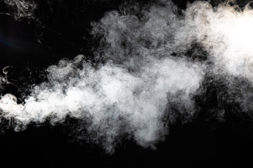 heavy smoke on black background