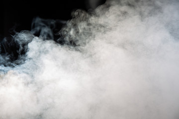 heavy white smoke overlay on black background