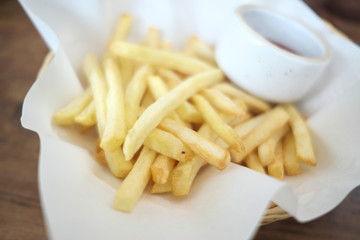 chip French fries food background