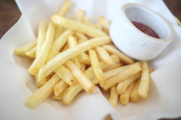 chip French fries food background