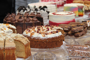 A Display of a Variety of Freshly Baked Cakes.