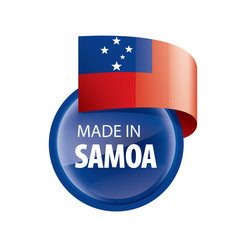 Samoa flag, vector illustration on a white background.