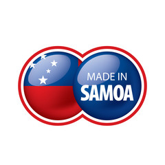 Samoa flag, vector illustration on a white background.