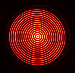 Abstract image of neon circle light