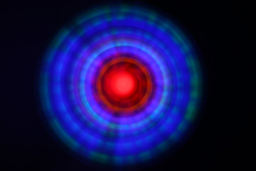 Abstract image of neon circle light