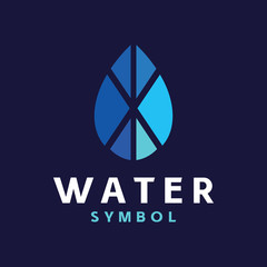 Water Logo Design. Aqua Emblem Icon. Fresh Water Symbol. Logo Inspiration For Business And   Company.