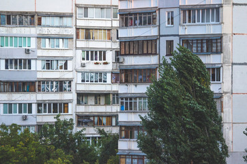 Obraz premium Residential inhabited quarters of the city