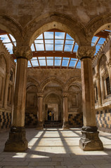 Dogubayazıt, Turkey, Middle East: the ceremonial hall in the middle of harem of the Ishak Pasha Palace, semi-ruined palace of Ottoman period (1685-1784), example of surviving historical Turkish palace
