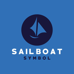 Sailboat Logo Design. Ship Icon. Sailboat Symbol. Logo Inspiration For Business And Company.