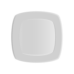 Square dinner plate pattern. Vector illustration on a white background.