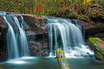 Waterfall in the Struempfbachtal in Baden-Wuerttemberg, Germany