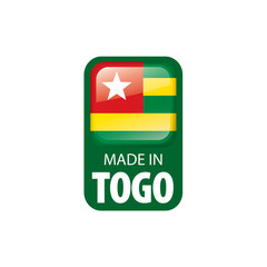 togo flag, vector illustration on a white background.