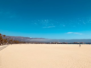 sandy beach along the pacific.  Harbor – Port Marina del Rey, Santa Barbara, California.