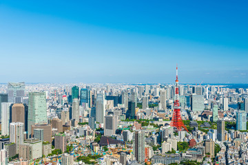 東京の風景 Tokyo city skyline , Japan.