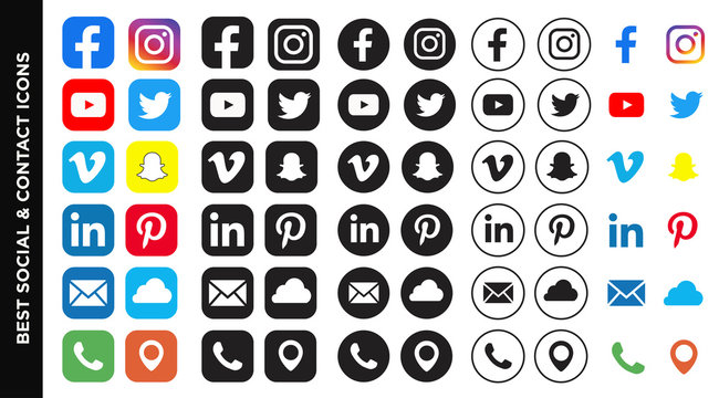social and contact icons