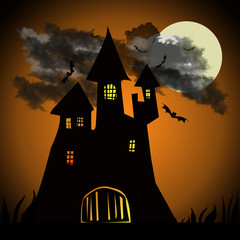 Halloween, sagoma di castello stregato  © sommaria