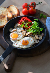 Fried Eggs In A Frying Pan