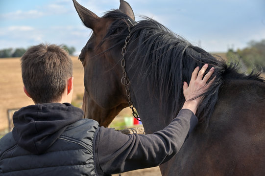 Teenage Boy With A Horse