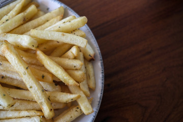 French fries food background