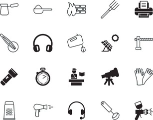 Fototapeta premium equipment vector icon set such as: tongs, laboratory, communication, mug, logo, passport, privacy, officer, fashion, lantern, wall, pot, striped, auto, caffeine, tweezer, immigration, manufacture