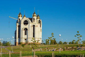 Orthodox church new construction in Brest Belarus. © Anatol