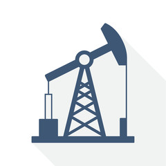 industrial icon, oil pump vector illustration for apps and webdesign