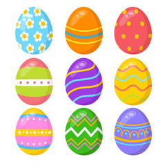Set of colorful easter eggs - 291340438