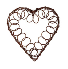 Rusted Metal Wire in the Shape of a Heart