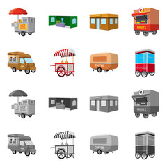 Vector design of marketing and tent icon. Set of marketing and outdoor vector icon for stock.