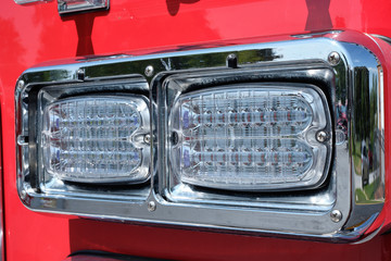 Front end headlights of an emergency response vehicle