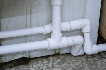 Installation of pipes for steam heating. Polypropylene pipes for heating and water.