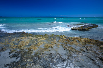 Fototapeta na wymiar Rocks in the sea, Otranto, Puglia, Italy