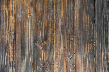 Dark Brown Vintage Wood Planks Background. Grunge texture.