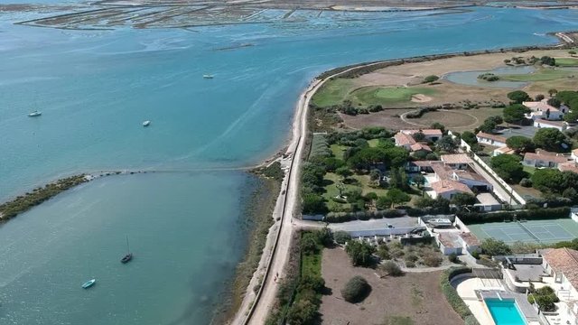 Les Portes en R&eacute; (Charente maritime, France) - Vue a&eacute;rienne du Fiers d'Ars