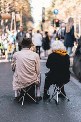 Old Couple at Fridays Fore Future Protest 