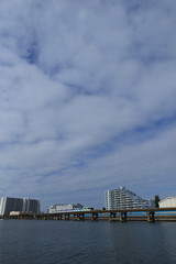 Obraz premium 運河とモノレール