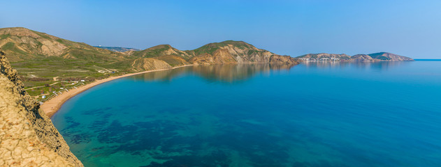 Mountain coast of the sea in Crimea