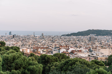 Fototapeta na wymiar View Of Barcelona From Park Guel, Spain