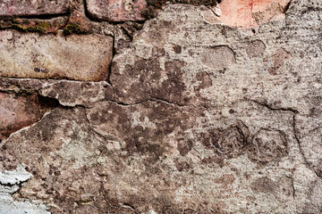 Texture of a concrete wall with cracks and scratches which can be used as a background