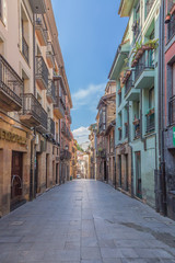 Fototapeta na wymiar Oviedo, Spain. Deserted streets in the old town