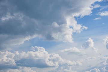 Sky blue day cloudscape nature,  color high.