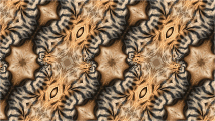 Ornate geometric pattern and artfully abstract multicolored background