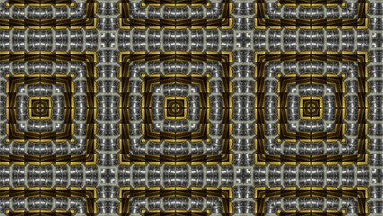 Ornate geometric pattern and artfully abstract multicolored background